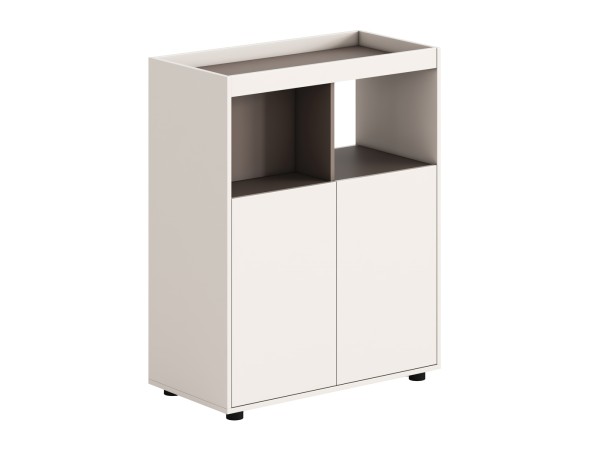 ΝΤΟΥΛΑΠΙ ΒΙΒΛΙΟΘΗΚΗ NEWLINE HM18284 ΜΕΛΑΜΙΝΗ ΚΡΕΜ-ΑΝΟΙΧΤΟ ΚΑΦΕ 80x40x100Υεκ