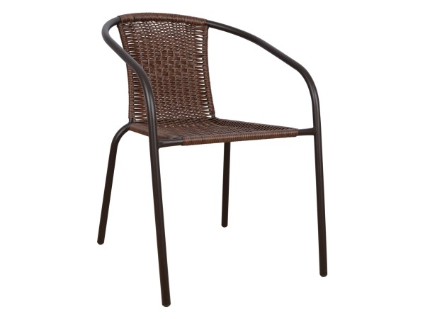 ΠΟΛΥΘΡΟΝΑ ΚΑΡΕΚΛΑ CAMEL HM5015.02 ΚΑΦΕ ΜΕΤΑΛΛΙΚΗ ΜΕ WICKER ΚΑΦΕ 48x48-53x72 cm