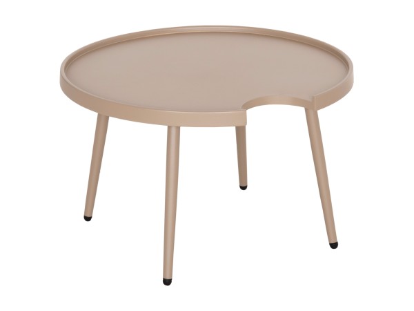 ΤΡΑΠΕΖΙ ΜΕΣΗΣ ΣΤΡΟΓΓΥΛΟ ΕΞ.ΧΩΡΟΥ TEROC HM6434.03 ΑΛΟΥΜΙΝΙΟ ΚΑΠΟΥΤΣΙΝΟ Φ70x44Υεκ