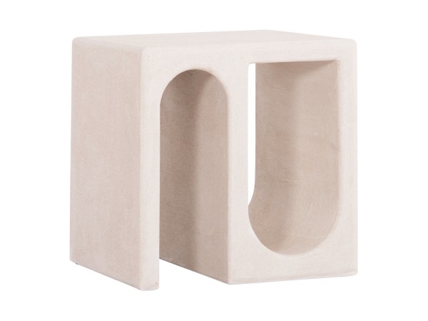 ΤΡΑΠΕΖΙ ΣΑΛΟΝΙΟΥ ΣΕΙΡΑ SANTORINI HM18070 MDF ΣΕ ΥΠΟΛΕΥΚΟ ΧΡΩΜΑ 48x38x48,5Υεκ.