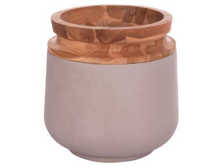 ΔΙΑΚΟΣΜΗΤΙΚΟ ΒΑΖΟ ΔΑΠΕΔΟΥ LINTER HM4662.05L FIBER CEMENT ΓΚΡΙ ΜΑΤ--ΞΥΛΟ ΤΕΑΚ Φ41x47Υεκ