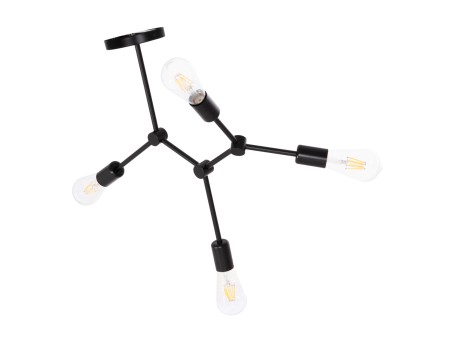 ΦΩΤΙΣΤΙΚΟ ΟΡΟΦΗΣ 4-ΦΩΤΟ LIGHTY HM7405.11 ΜΕΤΑΛΛΟ ΣΕ ΜΑΥΡΟ 57x5x52Υεκ.