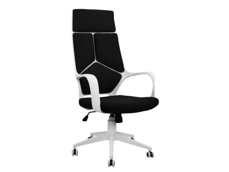 ΚΑΡΕΚΛΑ ΓΡΑΦΕΙΟΥ ANIVIA HM1054.01 ΜΑΥΡO & ΠΟΔΙ ΛΕΥΚΟ 64x61x126 εκ.