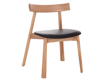 KΑΡΕΚΛΑ ΤΡΑΠΕΖΑΡΙΑΣ SEKAN HM18245.04 RUBBERWOOD-ΜΑΥΡΟ PU 60x54x72Υεκ