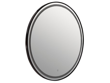 ΚΑΘΡΕΠΤΗΣ ΤΟΙΧΟΥ ΣΤΡΟΓΓΥΛΟΣ ROUNDER HM4503.01 ΑΛΟΥΜΙΝΙΟ ΣΕ ΜΑΥΡΟ-ΦΩΤΙΣΜΟΣ LED Φ80εκ.