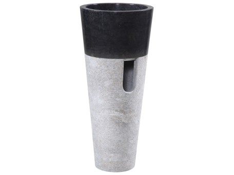 ΝΙΠΤΗΡΑΣ ΜΑΡΜΑΡΙΝΟΣ ΚΩΝΙΚΟΣ ΣΕ ΜΑΥΡΟ & ΓΚΡΙ Φ40x90Yεκ.HM7808.01