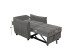 ΠΟΛΥΘΡΟΝΑ-ΚΡΕΒΑΤΙ ORYN HM3307.01 ΓΚΡΙ ΥΦΑΣΜΑ 89x85x84Υεκ.