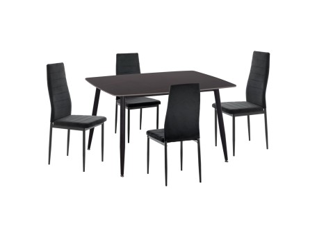 ΣΕΤ ΤΡΑΠΕΖΑΡΙΑΣ 5ΤΜΧ RAVEN HM21224.02 ΚΕΡΑΜΙΚΟ TOP ΜΑΥΡΟ ΜΑΡΜΑΡΟ--ΒΕΛΟΥΔΟ ΜΑΥΡΟ