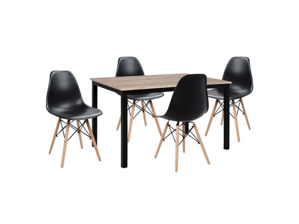 ΣΕΤ ΤΡΑΠΕΖΑΡΙΑΣ 5ΤΜΧ HM10340 ΤΡΑΠΕΖΙ & 4 ΚΑΡΕΚΛΕΣ TWIST 110x70x76 cm