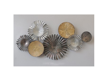 ΔΙΑΚΟΣΜΗΤΙΚΟ ΤΟΙΧΟΥ ΜΕΤΑΛΛΟ HM7157 ΑΣΗΜΙ ΧΡΥΣΟ 88Χ5,5Χ45 εκ.