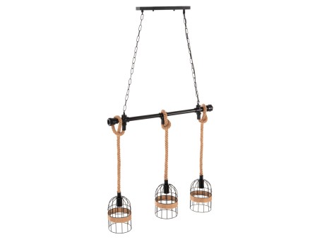 ΦΩΤΙΣΤΙΚΟ ΟΡΟΦΗΣ 3-ΦΩΤΟ ΚΡΕΜΑΣΤΟ HM4180 ΜΕΤΑΛΛΟ ΜΑΥΡΟ-ΣΧΟΙΝΙ ΦΥΣΙΚΟ 80x14,5x137Υεκ.