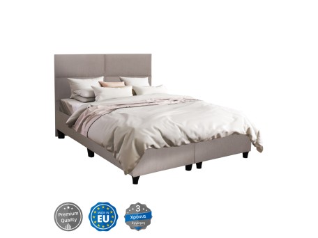 ΚΡΕΒΑΤΙ MILO HM616.32 ΜΠΕΖ ΥΦΑΣΜΑ ΓΙΑ ΣΤΡΩΜΑ 160x200εκ
