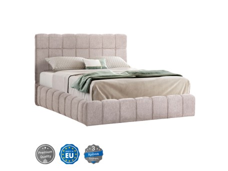 ΚΡΕΒΑΤΙ RAMON ΜΕ ΑΠΟΘΗΚΕΥΤΙΚΟ ΧΩΡΟ HM720.10 ΥΦΑΣΜΑ ΜΠΟΥΚΛΕ ΣΚΟΥΡΟ ΓΚΡΙ-ΣΤΡΩΜΑ 160x200εκ