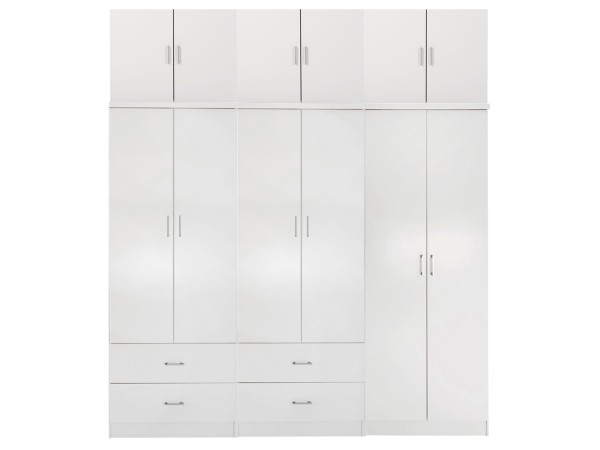 ΝΤΟΥΛΑΠΑ REINA HM21063.02 6ΦΥΛΛΗ-4 ΣΥΡΤΑΡΙΑ-ΠΑΤΑΡΙ-ΜΕΛΑΜΙΝΗ ΣΕ ΛΕΥΚΟ 240x43x241Υεκ