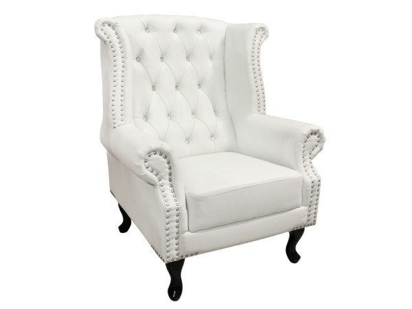 ΠΟΛΥΘΡΟΝΑ-ΜΠΕΡΖΕΡΑ T.CHESTERFIELD POLINA HM0053.02 PU ΛΕΥΚΟ ΜΑΤ 83x75x107Yεκ.