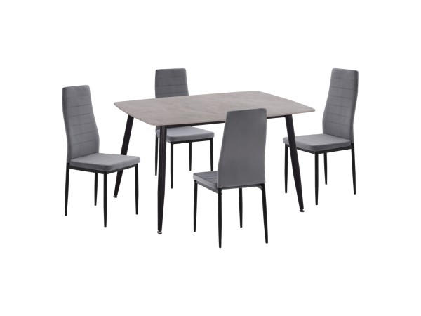 ΣΕΤ ΤΡΑΠΕΖΑΡΙΑΣ 5ΤΜΧ RAVEN HM21224.03 ΚΕΡΑΜΙΚΟ TOP ΓΚΡΙ ΜΑΡΜΑΡΟ--ΒΕΛΟΥΔΟ ΓΚΡΙ