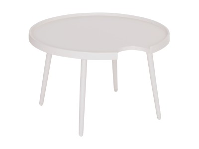 ΤΡΑΠΕΖΙ ΜΕΣΗΣ ΣΤΡΟΓΓΥΛΟ ΕΞ.ΧΩΡΟΥ TEROC HM6434.02 ΑΛΟΥΜΙΝΙΟ ΛΕΥΚΟ Φ70x44Υεκ