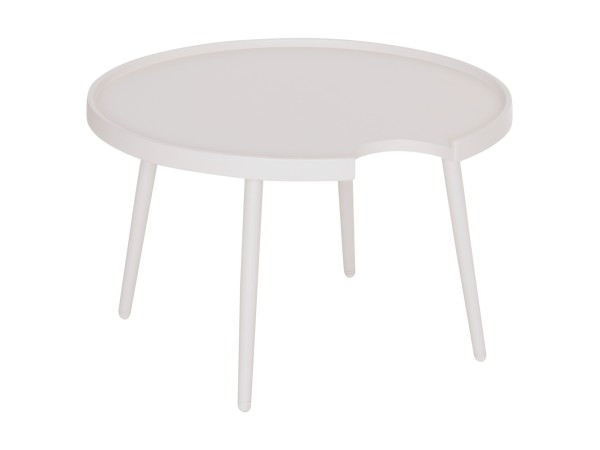 ΤΡΑΠΕΖΙ ΜΕΣΗΣ ΣΤΡΟΓΓΥΛΟ ΕΞ.ΧΩΡΟΥ TEROC HM6434.02 ΑΛΟΥΜΙΝΙΟ ΛΕΥΚΟ Φ70x44Υεκ