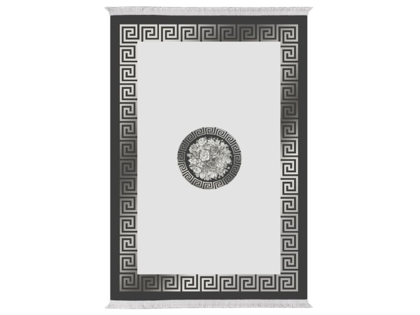 ΧΑΛΙ ΣΑΛΟΝΙΟΥ ΜΕ ΚΡΟΣΙΑ JOSIANE ΓΚΡΙ ΜΑΥΡΟ HM7675.35 160X230εκ.