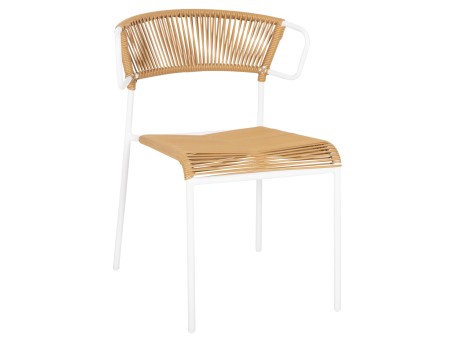 ΚΑΡΕΚΛΑ SUKI HM6053.01 ΜΕΤΑΛΛO ΛΕΥΚΟ KAI ΣΥΝΘ. RATTAN ΣΕ ΦΥΣΙΚΟ 54x62x80Υεκ