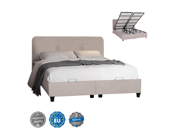 ΚΡΕΒΑΤΙ ΜΕ ΑΠΟΘ.ΧΩΡΟ DOLORES HM631.32 ΜΠΕΖ ΥΦΑΣΜΑ- ΓΙΑ ΣΤΡΩΜΑ 160x200εκ ΚΡΕΒΑΤΙ ΜΕ ΑΠΟΘ.ΧΩΡΟ DOLORES HM631.32 ΜΠΕΖ ΥΦΑΣΜΑ- ΓΙΑ ΣΤΡΩΜΑ 160x200εκ