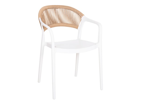 ΠΟΛΥΘΡΟΝΑ ΠΟΛΥΠΡΟΠΥΛΕΝΙΟΥ EVA HM6155.01 ΛΕΥΚΗ ΜΕ ΜΠΕΖ ΣΧΟΙΝΙ 56,5x53x80Υεκ.