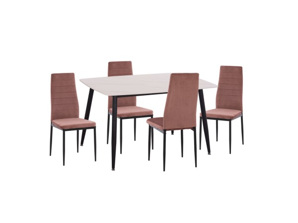 ΣΕΤ ΤΡΑΠΕΖΑΡΙΑΣ 5ΤΜΧ RAVEN HM21264.01 ΚΕΡΑΜΙΚΟ TOP ΛΕΥΚΟ ΜΑΡΜΑΡΟ--ΒΕΛΟΥΔΟ ΣΑΠΙΟ ΜΗΛΟ