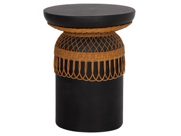 ΤΡΑΠΕΖΙ ΤΡΑΠΕΖΑΡΙΑΣ PRILEP HM18159.01 FIBER CEMENT ΜΑΥΡΟ & RATTAN--Φ60x76,5Υεκ ΤΡΑΠΕΖΙ ΤΡΑΠΕΖΑΡΙΑΣ PRILEP HM18159.01 FIBER CEMENT ΜΑΥΡΟ & RATTAN--Φ60x76,5Υεκ