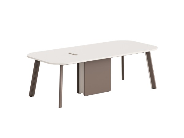 ΓΡΑΦΕΙΟ ΣΥΝΕΡΓΑΣΙΑΣ NEWLINE HM18278 ΜΕΛΑΜΙΝΗ ΚΡΕΜ-ΠΟΔΙΑ ΑΛΟΥΜΙΝΙΟΥ 240x110x75Υεκ