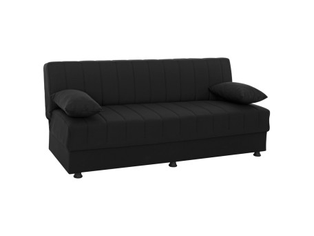 ΚΑΝΑΠΕΣ ΚΡΕΒΑΤΙ ANDRI ΤΡΙΘΕΣΙΟΣ ΜΑΥΡΟΣ HM3239.01 180x72x77 εκ.