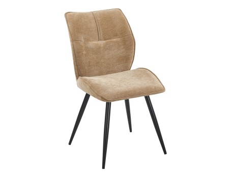 ΚΑΡΕΚΛΑ ΤΡΑΠΕΖΑΡΙΑΣ GAFF HM18425.03 TAUPE ΥΦΑΣΜΑ-ΜΕΤΑΛ.ΜΑΥΡΑ ΠΟΔΙΑ 50x67x89Υεκ