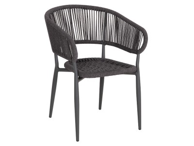ΠΟΛΥΘΡΟΝΑ ΑΛΟΥΜΙΝΙΟΥ EULO HM5783.21 ΓΚΡΙ-ΤWISTED RATTAN ΓΚΡΙ 57x63x77Υεκ.