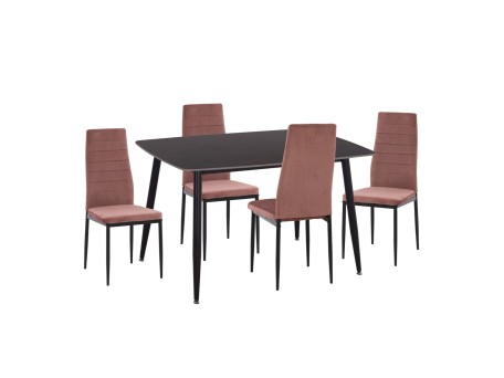 ΣΕΤ ΤΡΑΠΕΖΑΡΙΑΣ 5ΤΜΧ RAVEN HM21264.02 ΚΕΡΑΜΙΚΟ TOP ΜΑΥΡΟ ΜΑΡΜΑΡΟ--ΒΕΛΟΥΔΟ ΣΑΠΙΟ ΜΗΛΟ