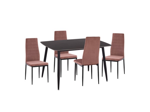 ΣΕΤ ΤΡΑΠΕΖΑΡΙΑΣ 5ΤΜΧ RAVEN HM21264.02 ΚΕΡΑΜΙΚΟ TOP ΜΑΥΡΟ ΜΑΡΜΑΡΟ--ΒΕΛΟΥΔΟ ΣΑΠΙΟ ΜΗΛΟ