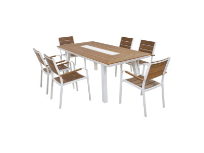 ΣΕΤ ΤΡΑΠΕΖΑΡΙΑΣ 7ΤΜΧ ΑΛΟΥΜΙΝΙΟΥ ΣΕ ΛΕΥΚΟ ΧΡΩΜΑ HM5233.01