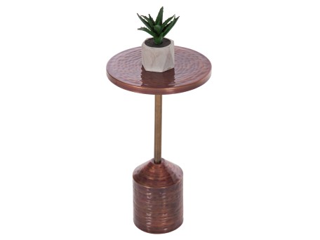 ΒΟΗΘΗΤΙΚΟ ΤΡΑΠΕΖΑΚΙ BOMBAY HM4251.06 ΜΕΤΑΛΛΟ ΣΕ ΧΑΛΚΙΝΕΣ ΑΠΟΧΡΩΣΕΙΣ Φ25,5x51,5Υεκ