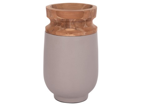 ΔΙΑΚΟΣΜΗΤΙΚΟ ΒΑΖΟ ΔΑΠΕΔΟΥ LINTER HM4662.05S FIBER CEMENT ΓΚΡΙ ΜΑΤ--ΞΥΛΟ ΤΕΑΚ Φ34x60Υεκ