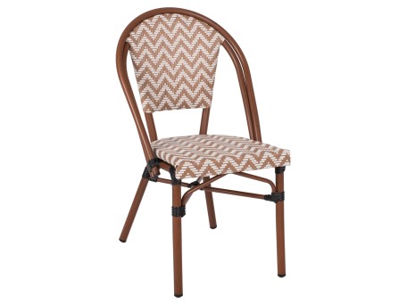 ΚΑΡΕΚΛΑ BAMBOO LOOK ΣΕ ΚΑΦΕ ΚΑΙ ΜΠΕΖ-ΛΕΥΚΗ ΕΠΕΝΔΥΣΗ HM5860.03 50x54x84,5Yεκ.