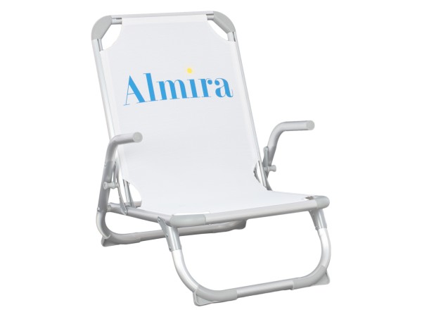 ΚΑΡΕΚΛΑΚΙ ΠΑΡΑΛΙΑΣ ΨΗΛΗ ΠΛΑΤΗ ALMIRA HM5053.03 ΒΑΡΕΩΣ ΤΥΠΟΥ ΛΕΥΚΟ ΑΛΟΥΜΙΝΙΟΥ 56x70x66 εκ.