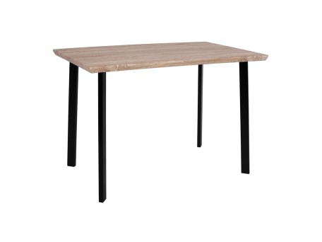 ΤΡΑΠΕΖΙ ΤΡΑΠΕΖΑΡΙΑΣ PALANI 110X70 SONAMA ΜΕ ΜΑΥΡΑ ΠΟΔΙΑ HM8333