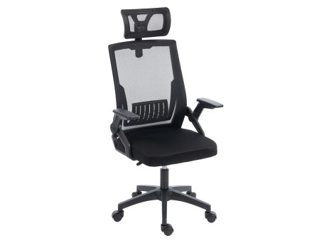 ΚΑΡΕΚΛΑ ΓΡΑΦΕΙΟΥ MATRON HM1226.01 ΜΑΥΡO PP & MESH ΥΦΑΣΜΑ 47x47x128Υεκ