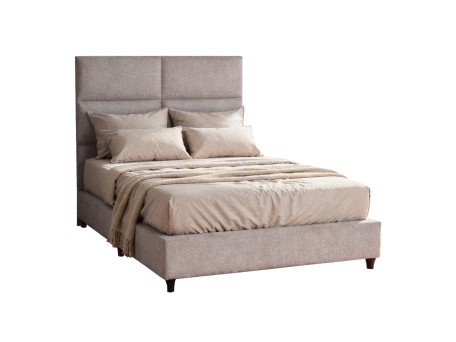 ΚΡΕΒΑΤΙ HMIΔΙΠΛΟ MILO ΑΠΟ ΜΠΕΖ ΥΦΑΣΜΑ HM646.32 ΓΙΑ ΣΤΡΩΜΑ 120x200 εκ.