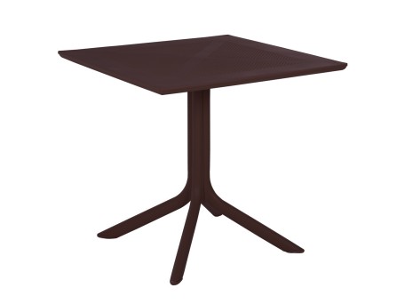 ΤΡΑΠΕΖΙ ΠΟΛΥΠΡΟΠΥΛΕΝΙΟΥ ΤΕΤΡΑΓΩΝΟ LUNAR HM5930.13 ΚΑΦΕ 80x80x75Yεκ.