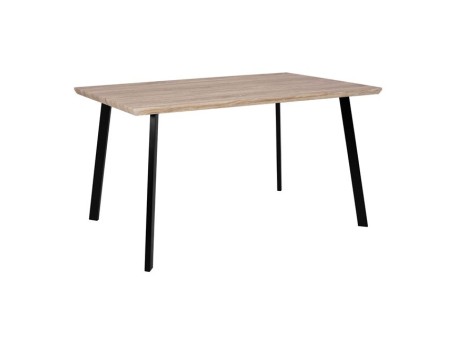 ΤΡΑΠΕΖΙ ΤΡΑΠΕΖΑΡΙΑΣ OFIRA 140X80 SONAMA ΜΕ ΜΑΥΡΑ ΠΟΔΙΑ HM8374