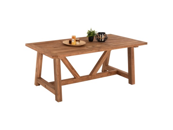 ΤΡΑΠΕΖΙ ΤΡΑΠΕΖΑΡΙΑΣ PLUTON HM9565 ΑΝΑΚΥΚΛΩΜΕΝΟ ΞΥΛΟ ΤΕΑΚ ΦΥΣΙΚΟ ΧΡΩΜΑ 200x90x75Υεκ.