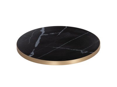 ΕΠΙΦΑΝΕΙΑ ΤΡΑΠΕΖΙΟΥ SINTERED STONE HM6653.13 ΜΕ ΠΛΑΙΣΙΟ ALU ΧΡΥΣΟ Φ70εκ.