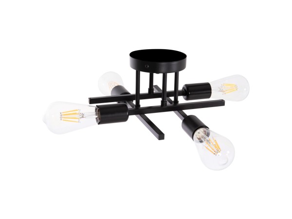 ΦΩΤΙΣΤΙΚΟ ΟΡΟΦΗΣ ΠΟΛΥΦΩΤΟ LIGHTY HM7428.11 ΜΕΤΑΛΛΟ ΣΕ ΜΑΥΡΟ 28x28x15Υεκ.