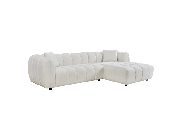 ΚΑΝΑΠΕΣ ΓΩΝΙΑ (ΔΕΞΙΑ) LYKKE HM3326.02R ΕΚΡΟΥ ΥΦΑΣΜΑ 280x89-165(η γωνία)x70Υεκ