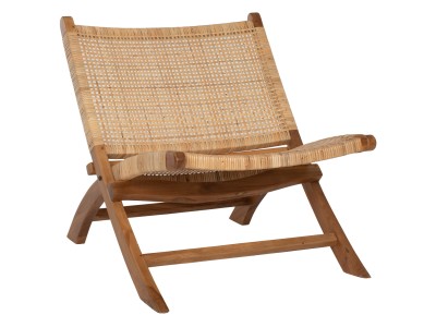 ΚΑΡΕΚΛΑ LOUNGE ΑΝΑΔΙΠΛΟΥΜΕΝΗ ANTIL HM9379.01 ΜΑΣΙΦ ΞΥΛΟ ΤEAK ΦΥΣΙΚΟ 66x77x67Yεκ.