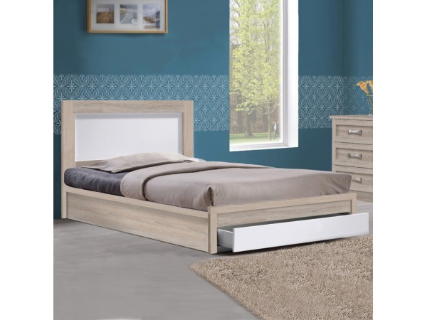 ΚΡΕΒΑΤΙ MELANY HM323.02 ΜΕ 1ΣΥΡΤΑΡΙ SONAMA-ΛΕΥΚΟ 110Χ190